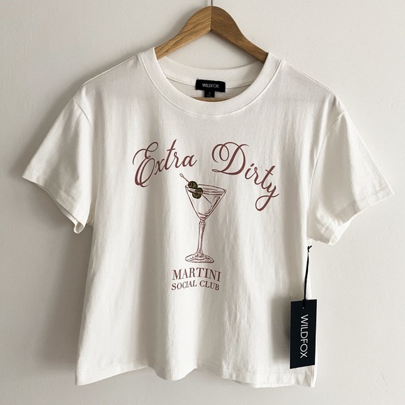 Wildfox “Extra Dirty Martini Social Club” Graphic Tee – Size Small - Picture 2 of 11